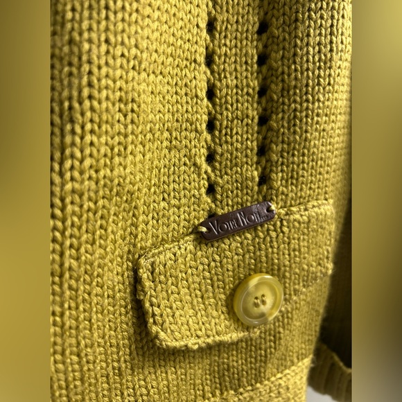 Vintage 100% wool knit cardigan button up sweater - Picture 4 of 8